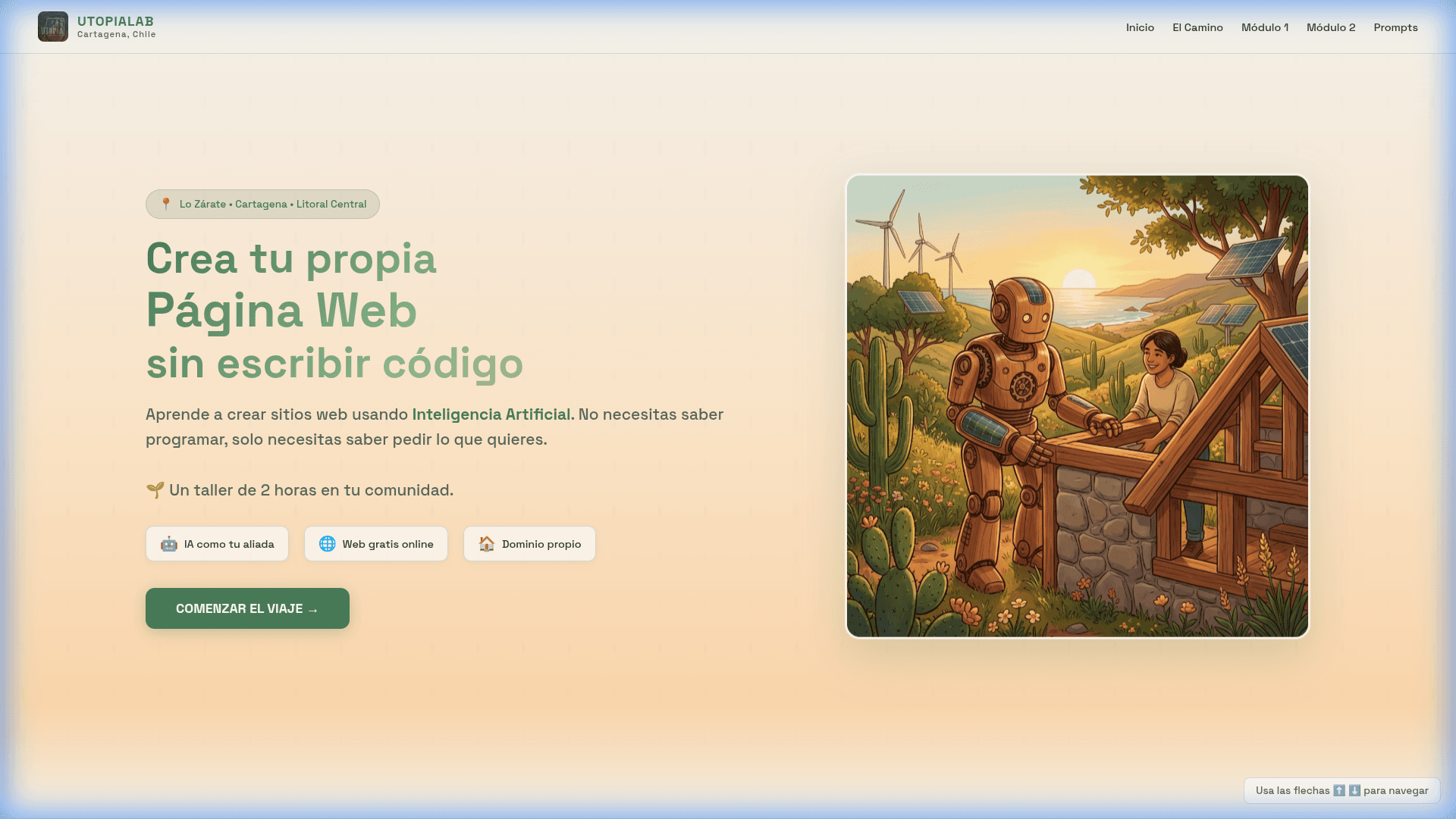 Captura de pantalla del proyecto Curso Vibe Coding