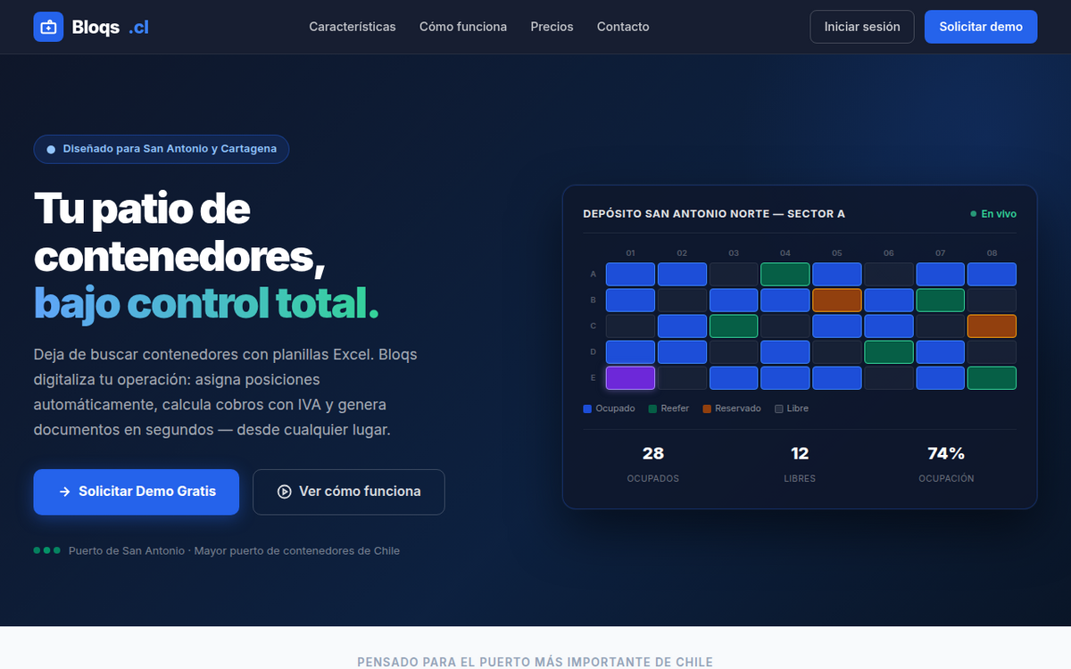 Captura de pantalla del proyecto Bloqs