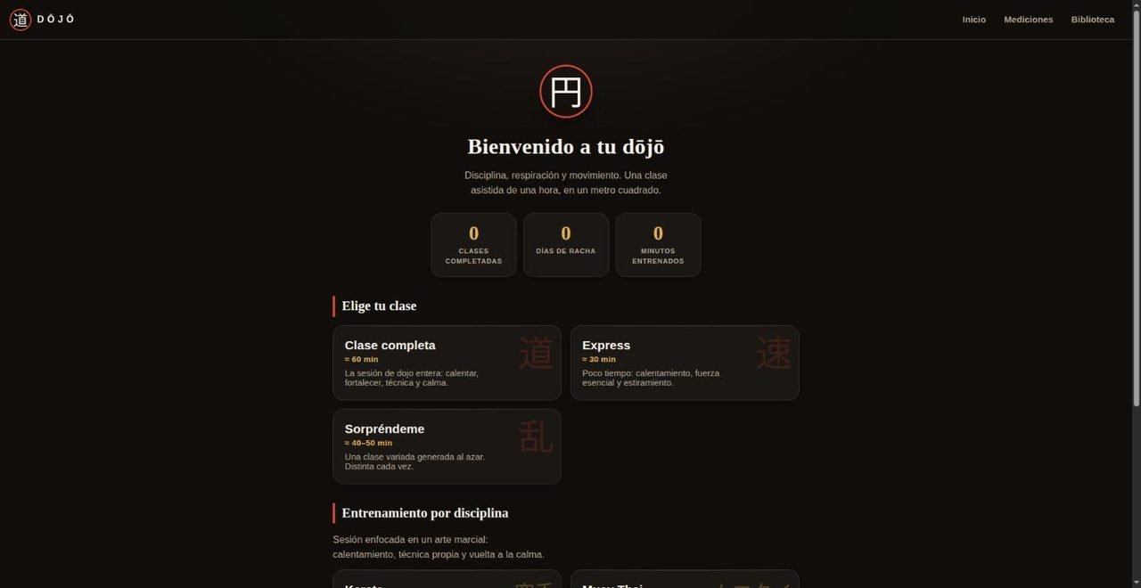 Captura de pantalla del proyecto Dōjō